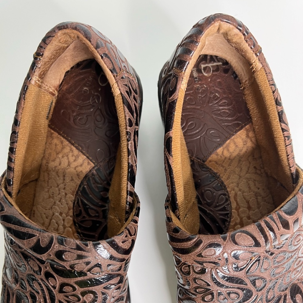 B.O.C Born Concept Peggy Brown and Black Paisley Clog Sz 9 / 40.5 Leather Upper - Picture 4 of 8
